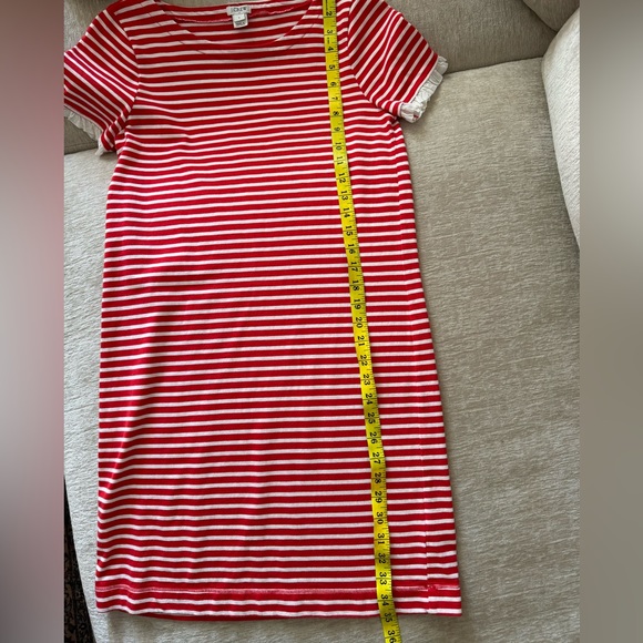 J. Crew S Red White Stripped Cotton Shirt Dress - Picture 9 of 9